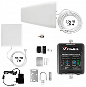 Готовый комплект усиления сотовой связи VEGATEL VT-1800/3G-kit (дом, LED)